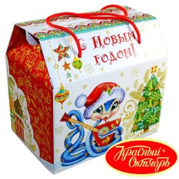 Детский новогодний подарок в картонной упаковке весом 950 грамм по цене 1108 руб в Коломне